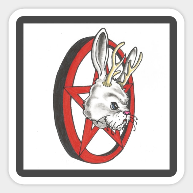 Jackalope Sticker by JeremyWaters